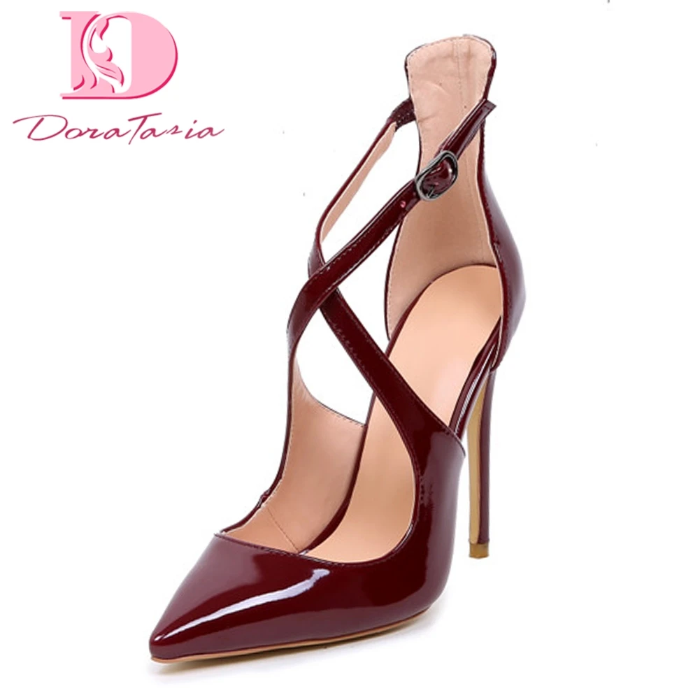 

DoraTasia 2018 luxury brand shoes Best Quality Size 34-45 cross-strap Women's Shoes woman Sexy High Heels Party Woman Sandals