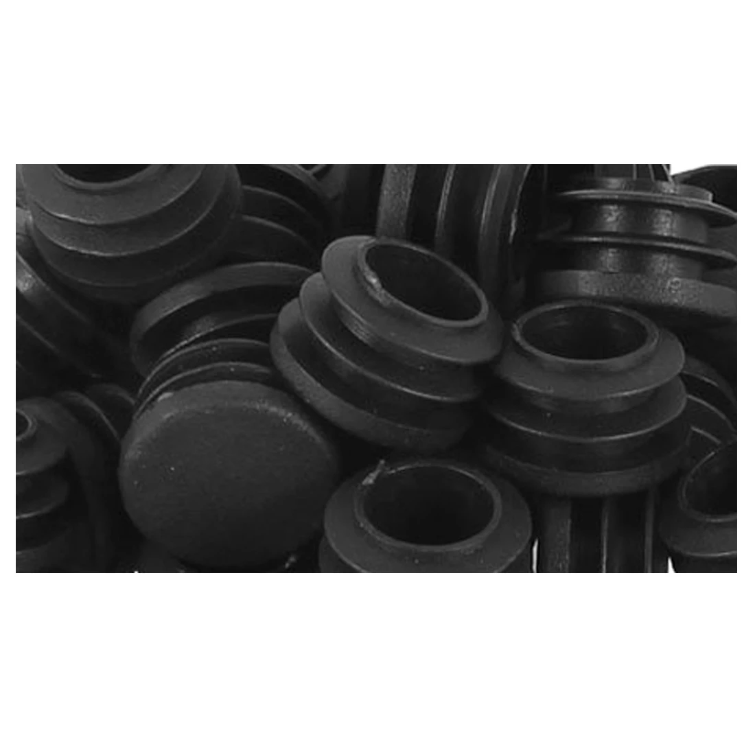 

NOCM-Plastic Round Cap Chair Table Legs Ribbed Tube Insert 22mm Dia 50 Pcs