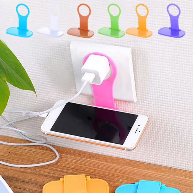

Wall Mounted Phone Charging Organizer Holder Anti-break Hanger Storage Rack Tool Wall Housekeeper Accessory Hanging Pipe Hooks