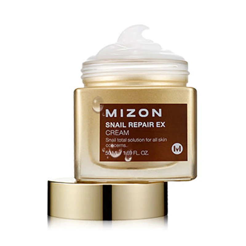 

MIZON Snail Repair EX Cream 50ml 92% of Fermented Snail Filtrate Face Care Skin Treatment Acne Pimples Reduce Scars Moisturizing