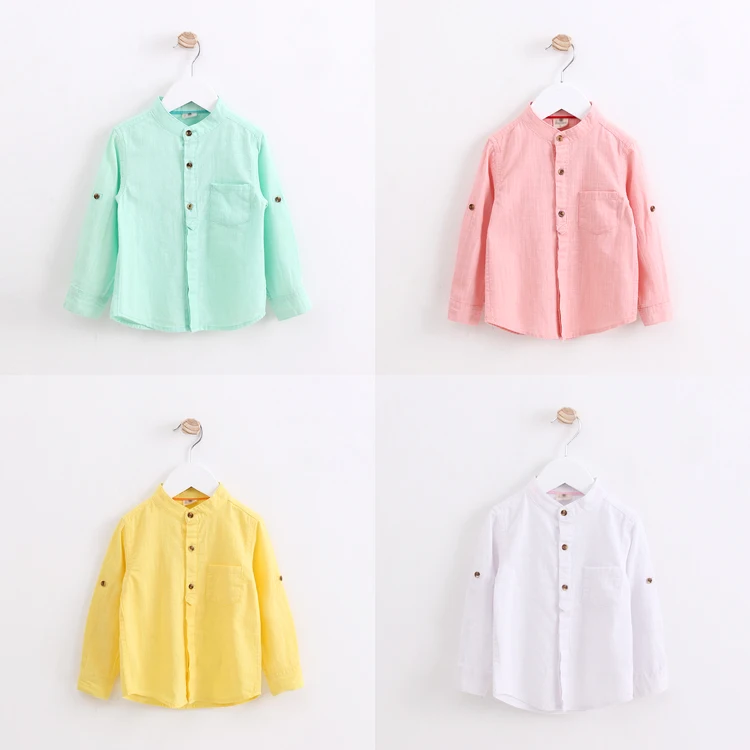 

Male child long-sleeve shirt children's clothing 2017 spring child solid color top baby 100% cotton shirt
