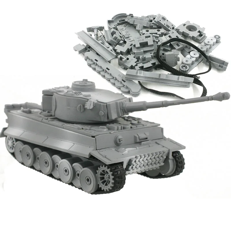 Kopen 4D Model Building Kits Militaire Model Montage Tiger Tank Panzerkampfwagen VI Educatief Speelgoed Collectie High density Materiaal