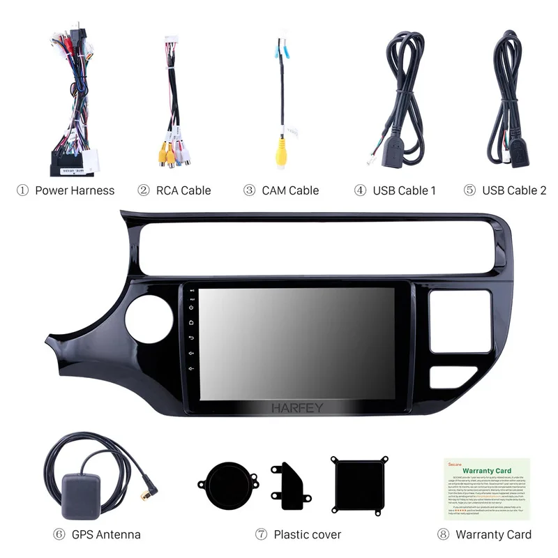 Harfey Auto Navigation for KIA Rio LHD 2012 2013-2015 HD Touchscreen Android 8.1 9'' Radio Support