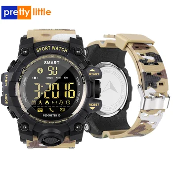 

EX16S Smart Watch Camouflage Camo Sport Watch Men Running Step Passometer Sleep Monitor Call Reminder Stopwatch Waterproof Watch