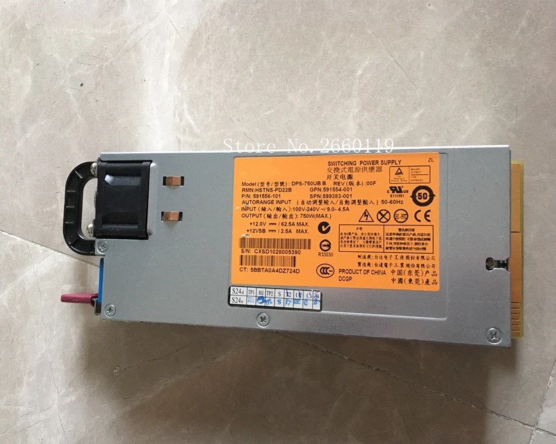 Блок питания для DL380 G6 DPS 750UB B HSTNS PD22B 591554 001 591556 101 599383 750W полностью