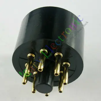 

Wholesale and retail 4pc GOLD 8pin Bakelite tube socket valve base Triode Rectifier Fr KT88 EL34 6550 free shipping