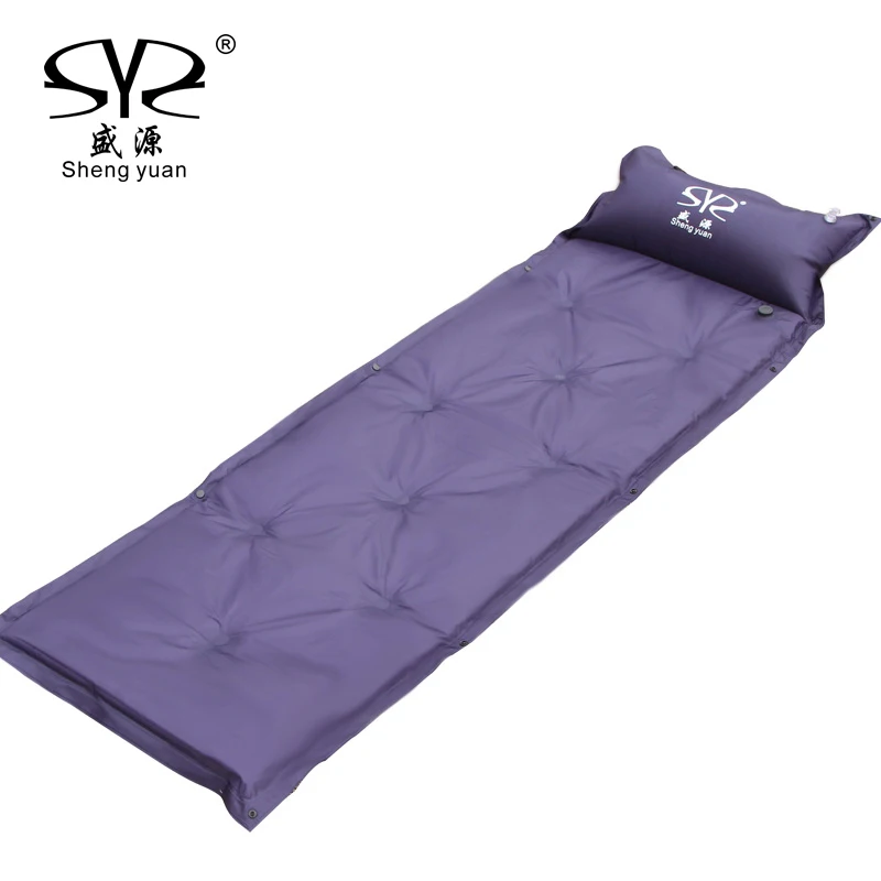 

Single Person Outdoor Moistureproof Automatic inflatable Mattress Camping Fishing Beach Mat On Inflatable Sleeping Pads Pillow