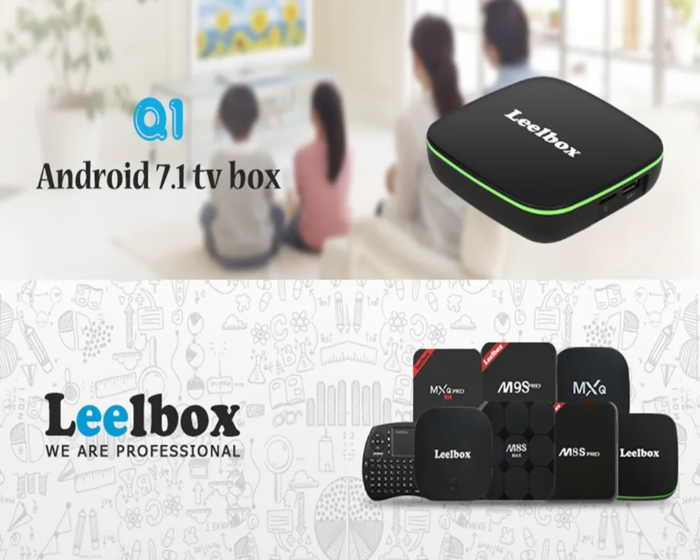 

HAOSIHD Brother 2018 Leelbox Q1 TV BOX Android 7.1 with BT 4.0 Support 4K HD /H.265 Install HAOSIHD fire IPTV See 2500 channl