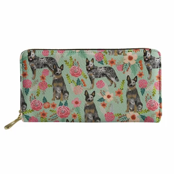

Women Purse Long Zipper Wallets Cattle Dog 2018 PU Leather Womens Wallets And Purses Clutches Female Purse Money Bag