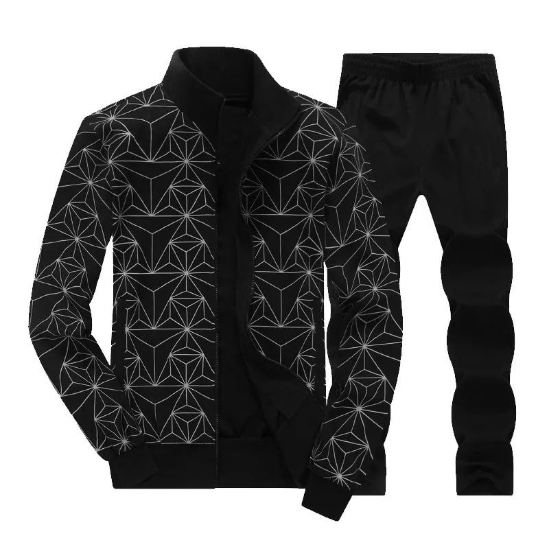 

2018 New Men's Printing Big Code Sport Suit Long Sleeve Thin Section Basketball Soccer Running Clothes