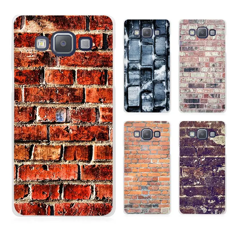 Brick pattern Clear Transparent Cell Phone Case Cover for Samsung Galaxy A3 A5 A7 A8 A9 2016 2017