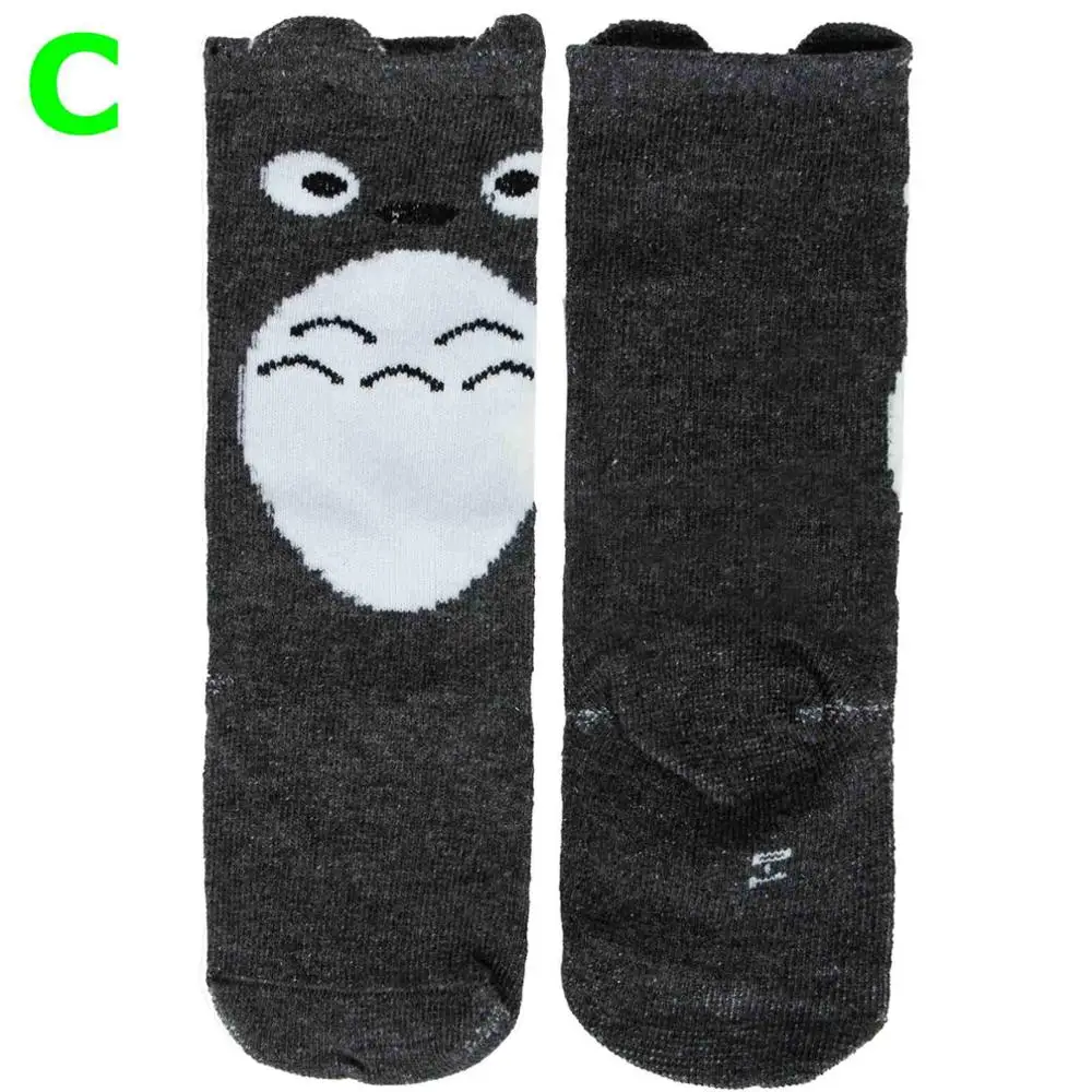 Одна пара Хлопковых Носков для малышей, милые носки унисекс с принтом панды из мультфильма и животных для мальчиков и девочек, детские носки для малышей 0-3 лет - Цвет: NO.C
