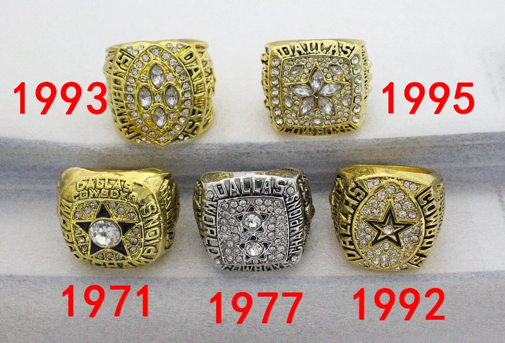 1971 1977 1992 1993 1995 Super Bowl Dallas Cowboys Championship Ring