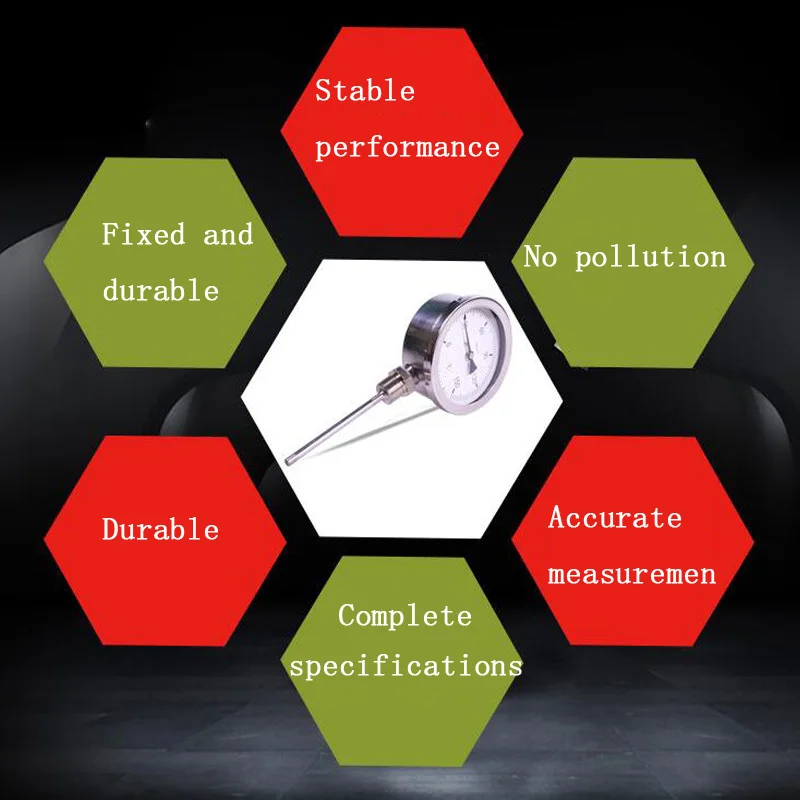 Термометр из нержавеющей стали, датчик температуры, котельная труба, печь, биметаллический термометр, инструмент для приготовления пищи, термометр