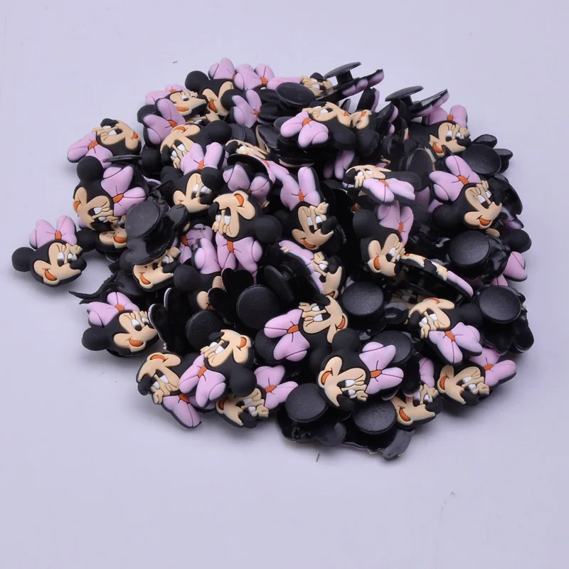 

10pcs Mickey PVC Shoe Charms,Shoe Buckles Accessories Fit Bands Bracelets Croc JIBZ,Kids Party X-mas Gifts