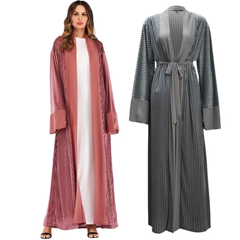 

Kaftan Abaya Dubai Arabic Islam Cardigan Velvet Muslim Hijab Dress Caftan Marocain Abayas For Women Turkish Islamic Clothing