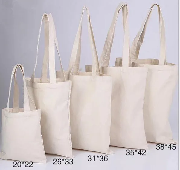 

200pcs Size 20cm*22cm Canvas Cotton Tote Bag Customized Logo Fashion Women Eco Bag For Company Advertising University Activity