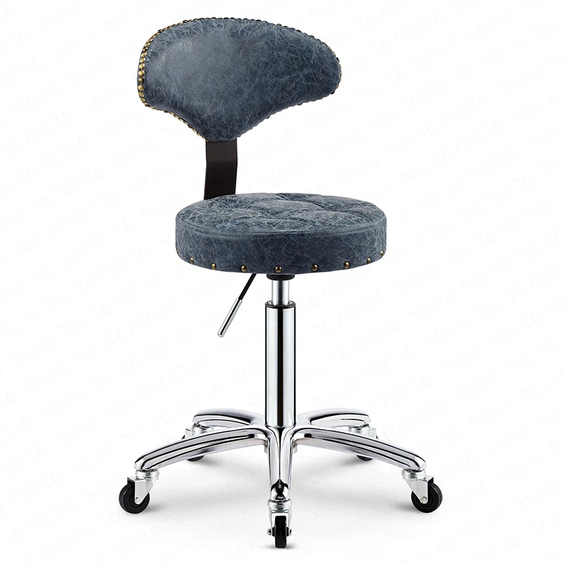 

27%Beauty stool lift rotating back chair barber chair retro pulley stool master chair home makeup stool