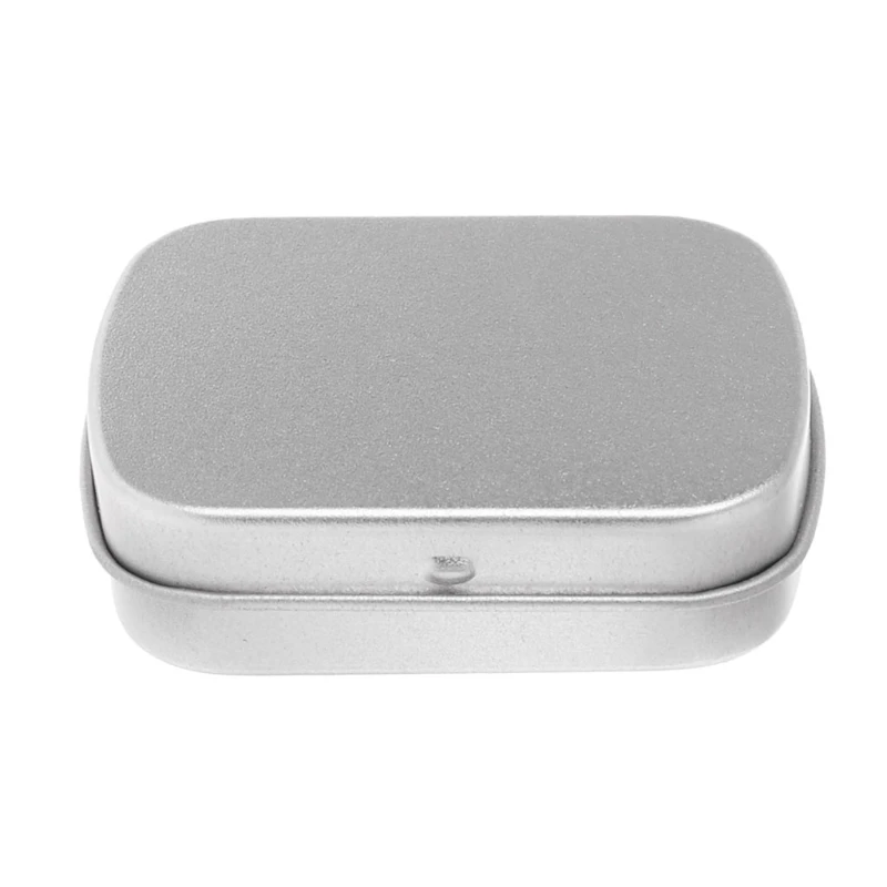 

Small Metal Tin Silver Stage Box Mini Jewelry Candy Coin Key ganizer Tin Flip Silver Gifts Packing