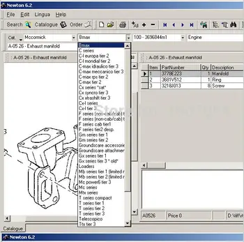 

McCormick Newton 7.3 spare parts catalog, parts manual, parts book