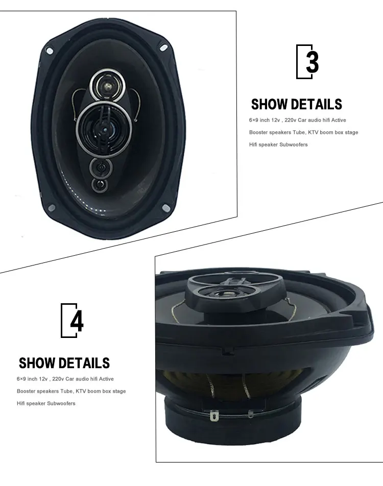 I Key Buy OEM Sub НЧ-динамик 6x9 1200 W 5-Ways 4 Ohm коаксиальные автомобильные аудио колонки громкоговорители полный спектр питание стерео черный