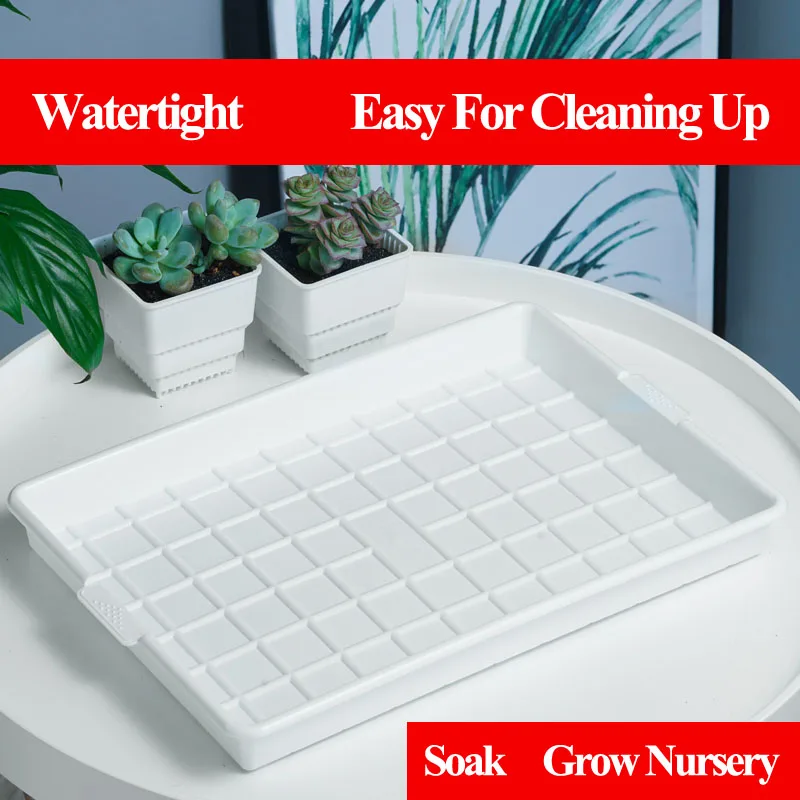 

Meshpot 2-Pack Plastic Non-Toxic And Tasteless Tray Strong Bearing Capity Pot Tray Thick Rectangular Pallet Black White