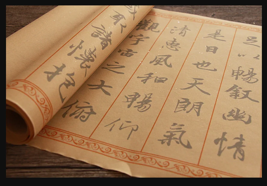 Китайская тетрадь Archaize рулон рисовой бумаги Lan Ting Xu Wang xizhi копировальная книга для
