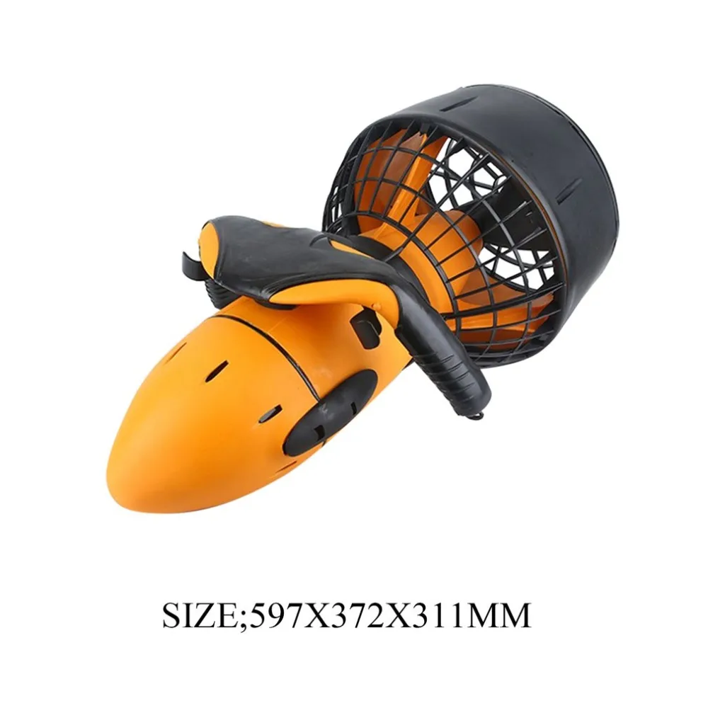 Discount Waterproof 300W Electric Underwater Scooter Water Sea Dual Speed Propeller Diving Pool Scooter Water Sports Equipment 12