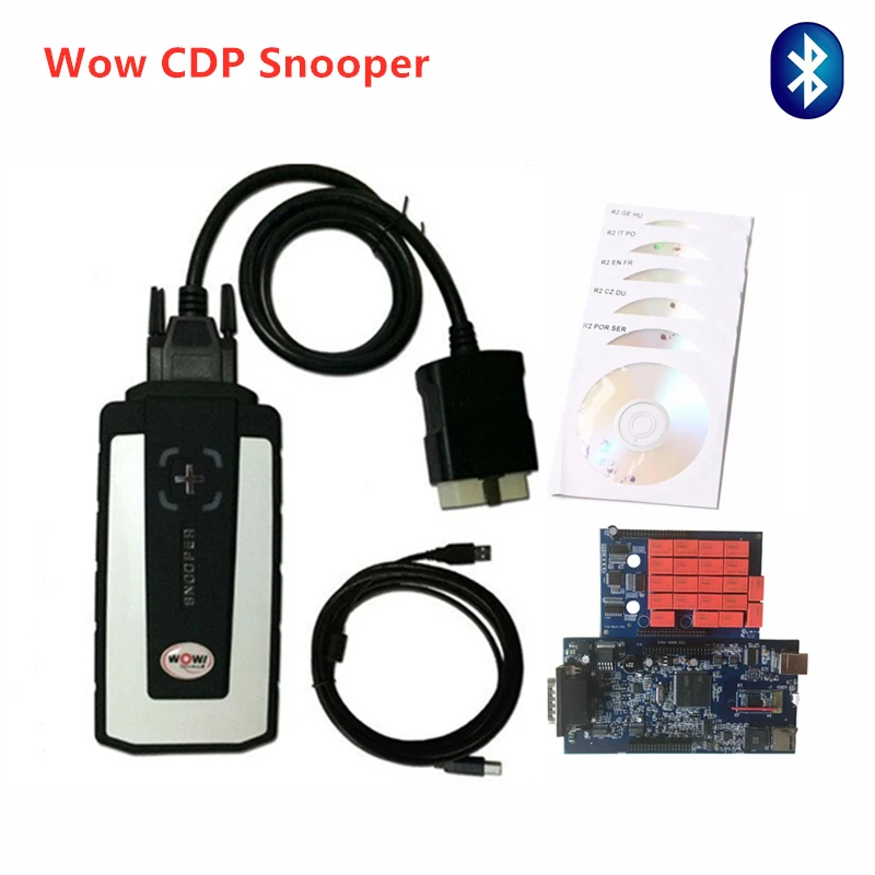 

5PC/lot snooper WOW R5.008 with keygen Gift ! V3.0 PCB with bluetooth Scan for car truck Diagnostic tool by DHL free ship