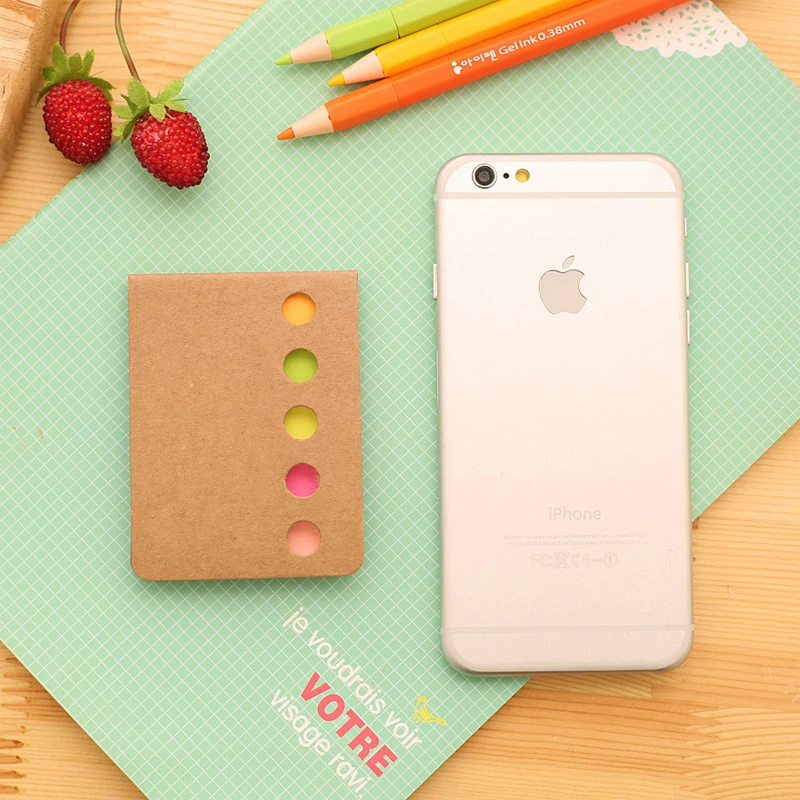 

Korean creative stationery coloured sticker kraft paper cover facilitation combined N stickers Stationery for office supplies