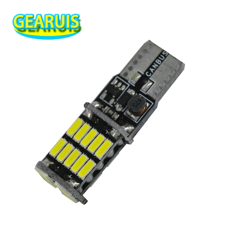 

100 шт. T10 Canbus 26 SMD 4014 2,5 Вт 0.2A светодиодный без ошибок 194 168 W5W неполярная Авто клиновидная задняя боковая лампа для чтения