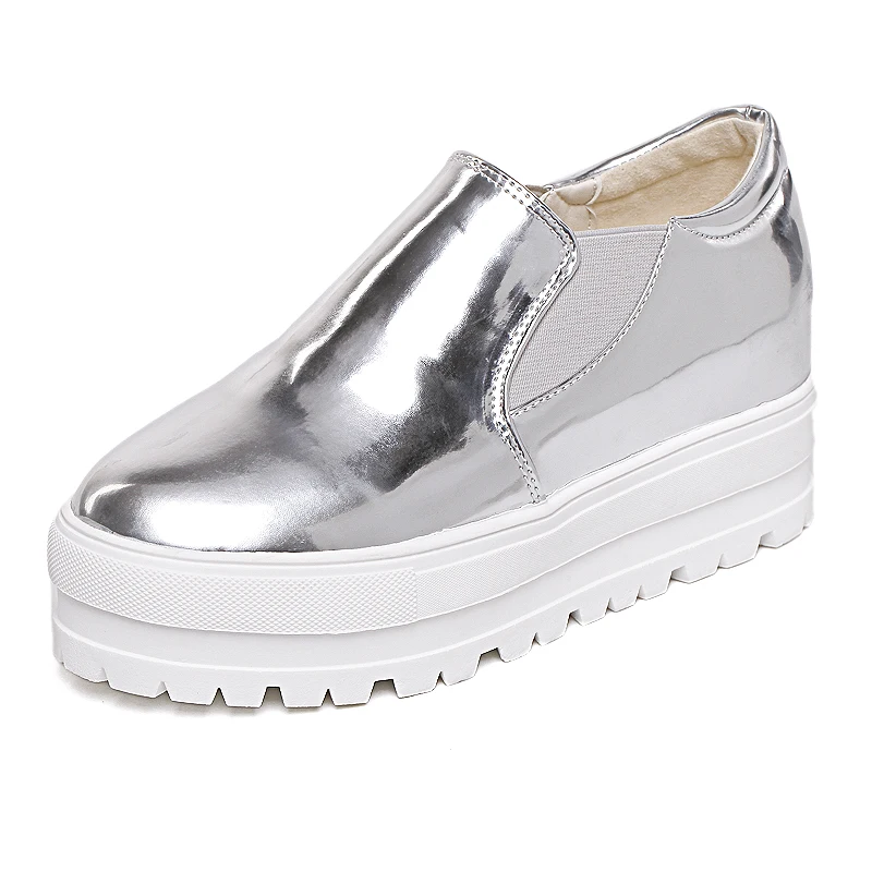 metallic platform shoes
