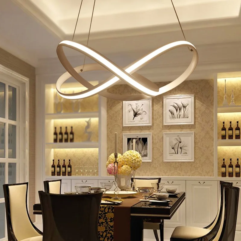 Creative LED Chandelier Aluminum Acrylic Dimmable Home Dining Bedroom