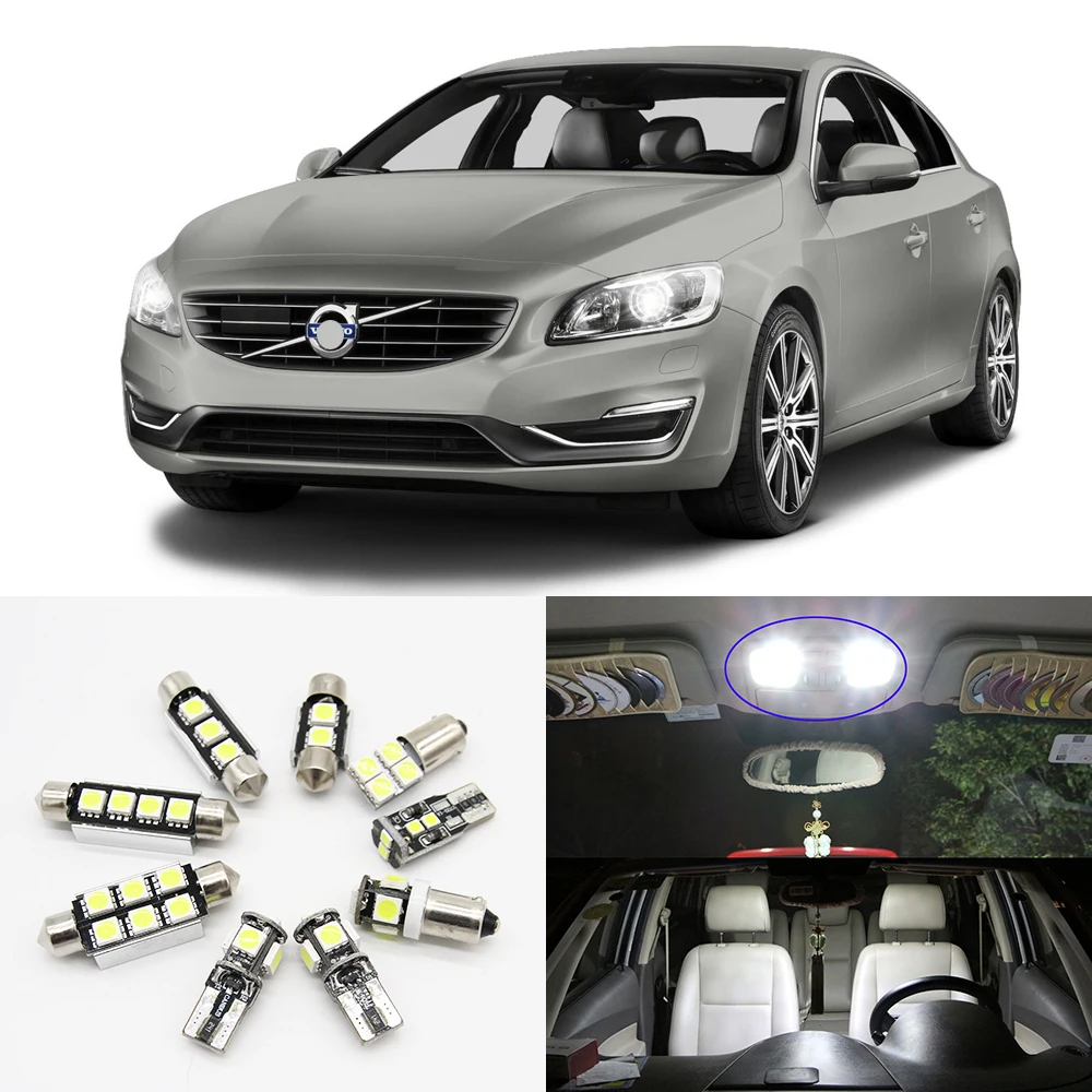 Us 15 13 11 Off 16x White Canbus Led Interior Package Kit Bulbs For 2011 2012 2013 2014 2015 Volvo S60 Door Step Courtesy License Plate Light In