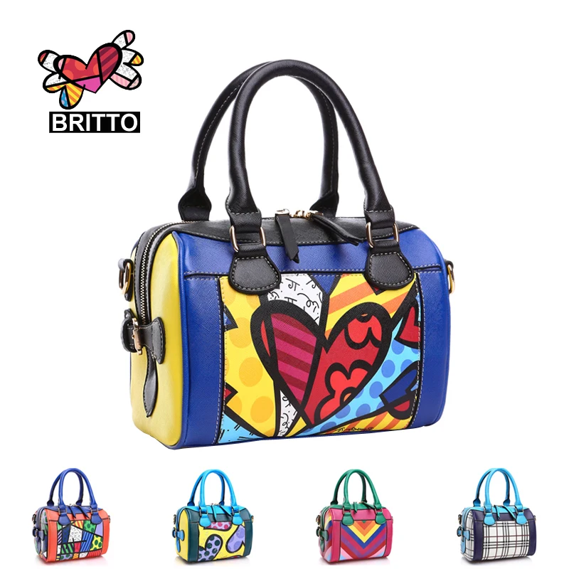 ROMERO BRITTO New Fashion Women Handbags Diagonal Small Bags Pillow Bags Shell Bag Ladies Shoulder Messenger
