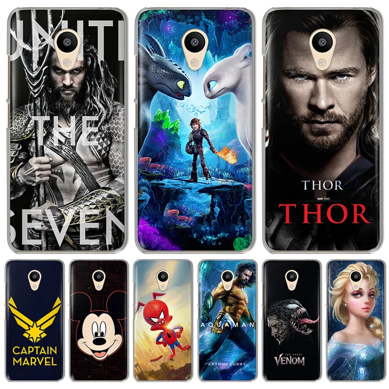 For Meizu M3S M3 Note M5 M5S M5C M6 U10 U20 Pro 6 16th phone case cover funda cute cool Spiderman Venom Joker Mickey Mouse Etui |