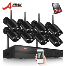ANRAN 8CH CCTV System Wireless 1080P NVR 8PCS 2.0MP IR Outdoor Waterproof P2P Wifi Security Camera System Surveillance Kit