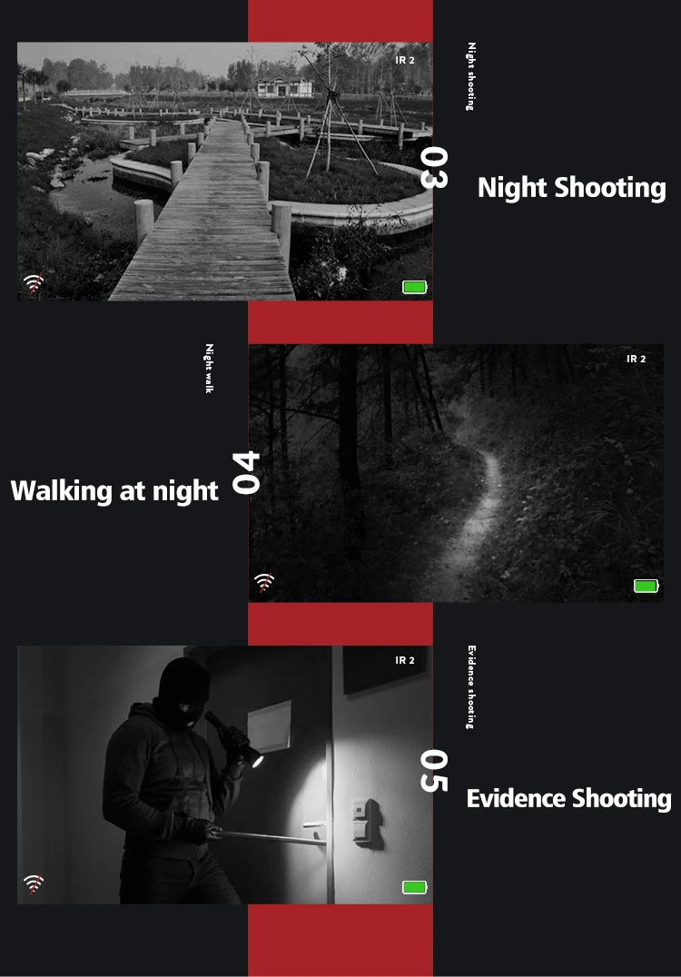 PARD NV700 Riflescope Digital Night Vision Built-in IR-illuminator Red Laser Hunting Tactical Scope Cameras Video Day Can Use (13)