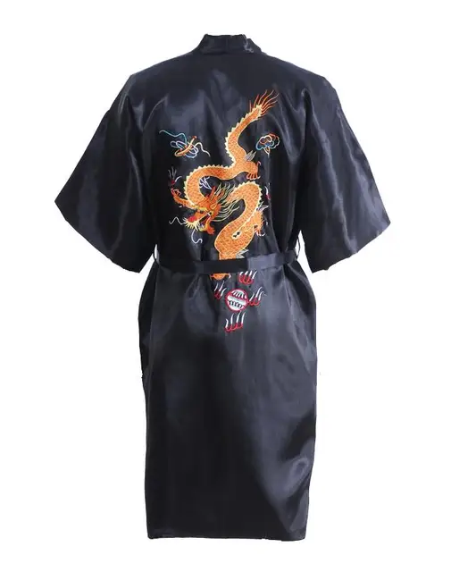 mens silk dragon robe