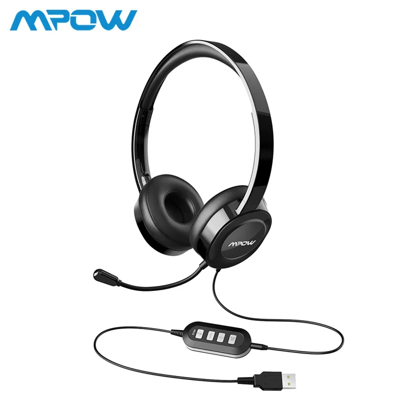 

Mpow BH158 2nd Generation Wired Headphones For PC Phone Call Center Tablet Chat With 3.5mm Audio Plug/USB Port Monitoring Mode