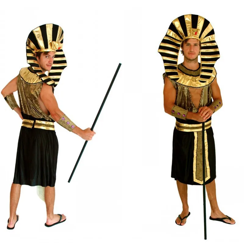 

Man Ancient king of Egypt Pharaoh Cosplay Halloween Arab Warrior The Mummy Costumes Carnival Masquerade Party performance dress