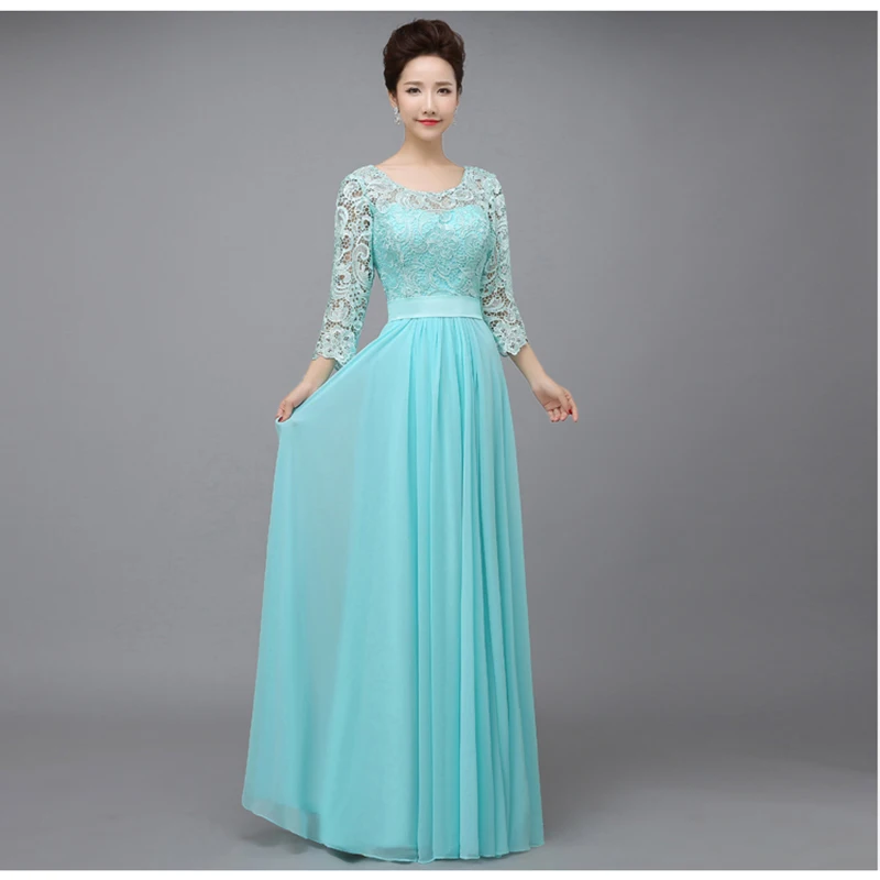 Larga De Encaje Madre De La Novia Vestidos De Media Manga Del O Cuello Vestido De Las Mujeres Del Banquete De Boda Formal Rojo Azul Claro Verde Oscuro Borgona Mother Of Bride Mother Of