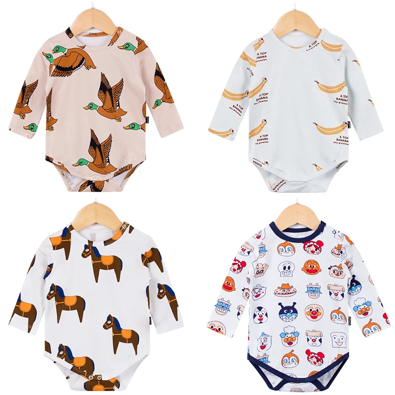 

TinyPeople Bread family Cartoon Bodysuit Boys Girls Jumpsuit Baby Clothing Autumn Bobo Choses 100% Cottons child Friends Gift