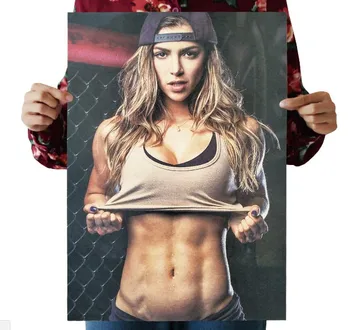 

Muscle Fitness Girl Vintage Kraft Paper Movie Poster Map Home Decor Art Supplies Retro Posters and Prints