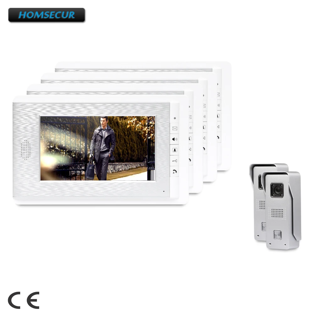 

HOMSECUR 7inch Wired Video Door Phone Intercom System with Intra-monitor Audio Intercom : XC002+XM708-S