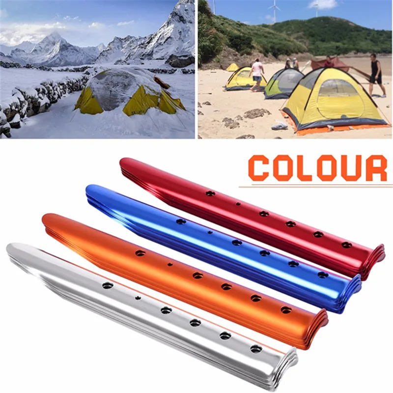 35 см Алюминиевая u-образная палатка для ногтей, колышек для снега, колышек для песка, для кемпинга, пеших прогулок, пляжных палаток, аксессуары