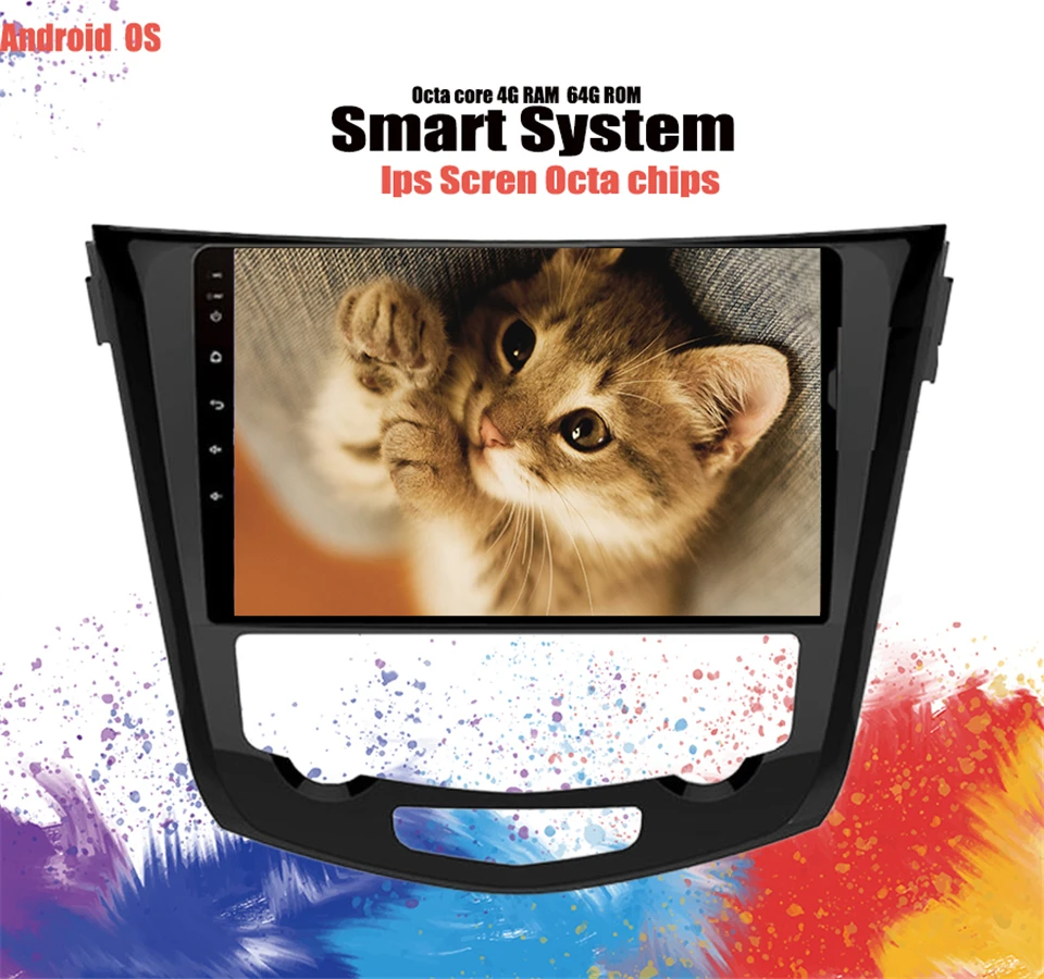 Discount Android 9.1 Car Multimedia Radio 4+64GB Car DVD Video Player GPS For Nissan X-Trail X Trail Qashqai 2013-19 Stereo radio no dvd 4