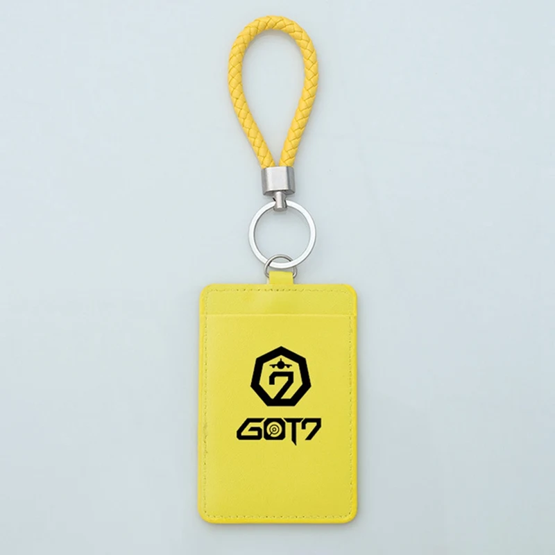 Kpop PU держатель для карт GOT7 мультфильм владелец проездного чехол школьные и офисные принадлежности подарки