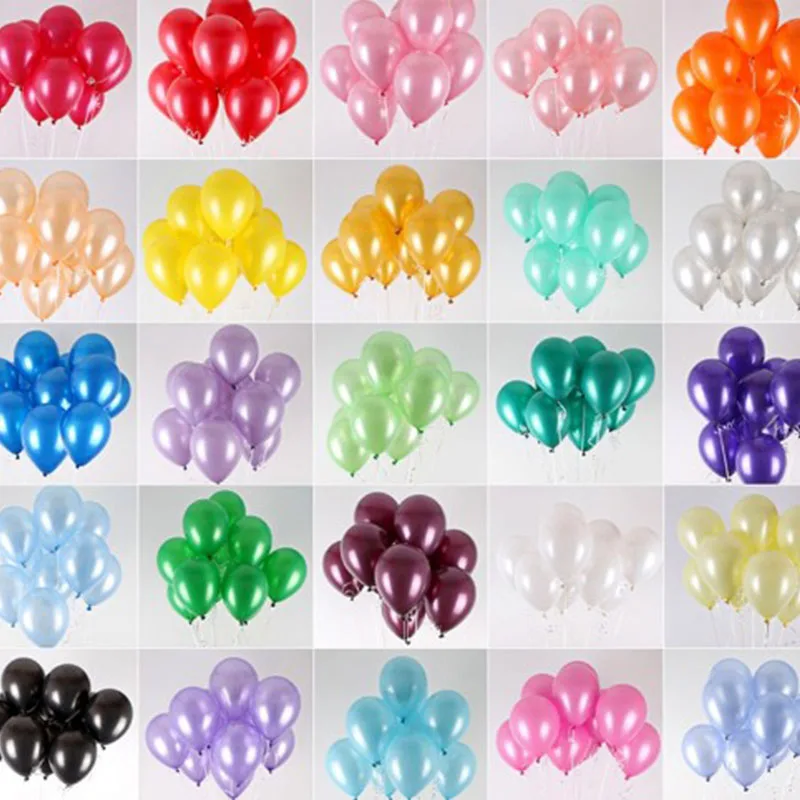 

10Pcs birthday balloons 10inch 1.5g Latex Helium balloon Thickening Pearl party balloon Party Ball kid child toy wedding ballons
