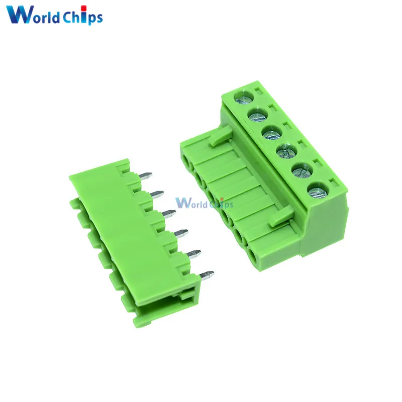 

5Pcs KF2EDGK KF-6P Right Angle Plug-in Terminal Connector 5.08mm Pitch